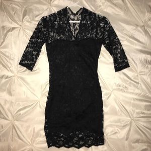 Black Lace Bodycon Minidress